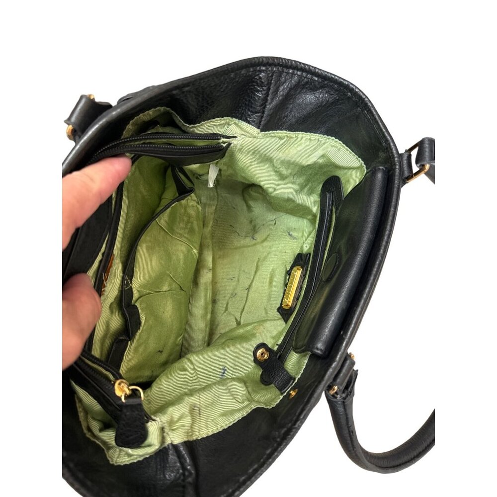 Isabella Fiore vintage leather tossled floral handbag purse SKU 3227 - Picture 13 of 16